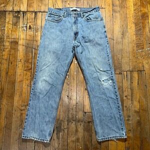 Levi's 505 Jeans Men's Size 33x30 Blue Denim Regular Fit Flat Front Straight Leg